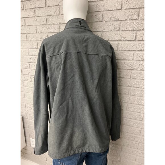 Free Country Men Gray Zip Front Softshell Jacket Size XXL (50-52) - Picture 3 of 16